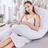 GOMINIMO Pregnancy/Maternity/Nursing Pillow with Pillowcase (White) GO-PP-101-BL