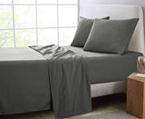 GOMINIMO 4 Pcs Bed Sheet Set 1000 Thread Count Ultra Soft Microfiber - King Single (Grey) GO-BS-112-XS