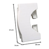 GOMINIMO Foldable Toilet Step Stool with Non-Slip Base (White) GO-TSL-100-HX