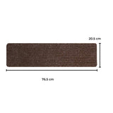 GOMINIMO Set of 15 Non Slip Carpet Stair Tread 20.3 x76cm (Brown) GO-CST-101-LD