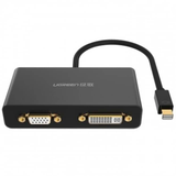 UGREEN 3-in-1 Mini Displayport(DP) to HDMI&VGA&DVI converter--black