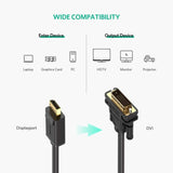 10221 UGREEN Displayport to DVI (24+1) M/M 2M Black