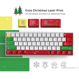 Royal Kludge RK61 Christmas Tri Mode Hot Swappable RGB Mechanical Keyboard (Red Switch)