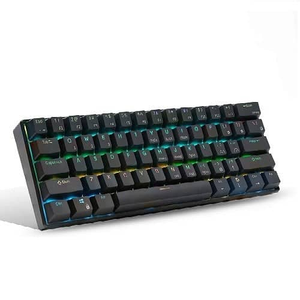 Royal Kludge RK61 Wired Dual Mode Hot Swappable Mechanical Keyboard Black (Blue Switch)