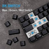 Royal Kludge RK61 Wired Dual Mode Hot Swappable Mechanical Keyboard Black (Brown Switch)