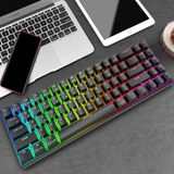 Royal Kludge RK71 RGB Dual Mode Hot Swappable Mechanical Keyboard Black (Brown Switch)