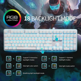 Royal Kludge RK918 RGB Wired Mechanical Keyboard White (Brown Switch)