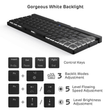 Royal Kludge RK925 Dual Mode Low Profile 60% Foldable Mechanical Keyboard Black (Red Switch)