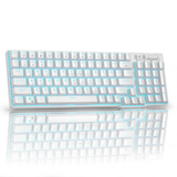 Royal Kludge RK96 Wired Tri Mode Bluetooth RGB Hot Swappable Mechanical Keyboard White (Red Switch)