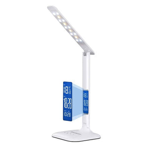 Simplecom EL808 Dimmable Touch Control Multifunction LED Desk Lamp 4W with Digital Clock