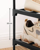 SONGMICS 10 Tier Metal Shoe Rack for 50 Pairs of Shoes Black LSA10BKV1