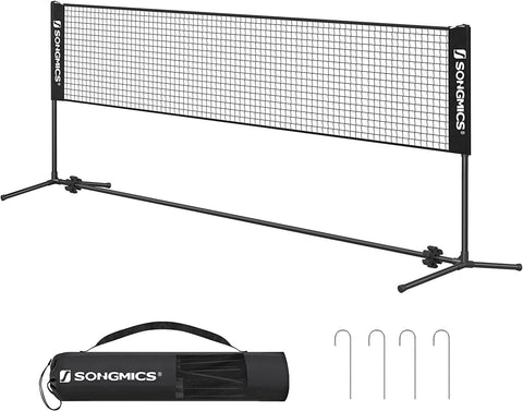 SONGMICS 3m Portable Tennis Badminton Net Black