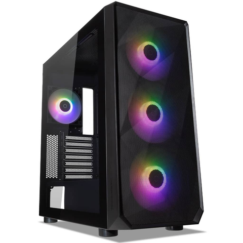 Tecware Forge L ARGB Mesh Mid Tower ATX Case TG Black TWCA-FORGEL-BK