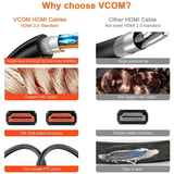 VCOM HDMI 2.0V AM/AM Cable 4K 60Hz 10-12Gbps (Metal) - 10m - CG577-10.0