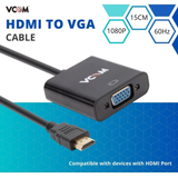 VCOM HDMI AM to VGA/F Cable - CG591-B-0.15