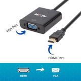 VCOM HDMI AM to VGA/F Cable - CG591-B-0.15