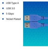 VCOM USB 3.0V AM/AM Extension Cable (Blue) - 3m - CU303-3.0