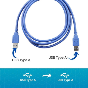 VCOM USB 3.0V AM/AM Extension Cable (Blue) - 3m - CU303-3.0