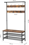 VASAGLE Coat Rack Stand HSR47BX