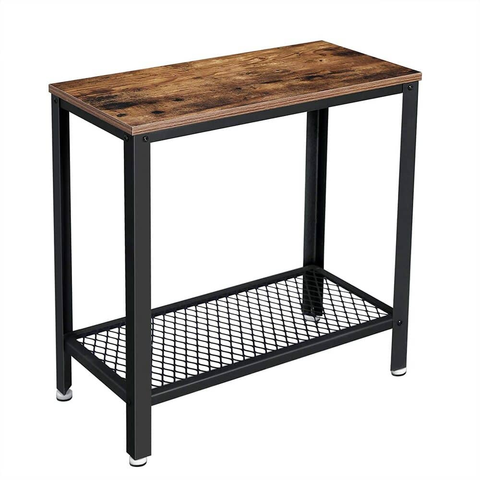 VASAGLE Industrial Side Table Rustic Brown LET31BX