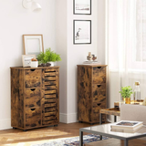 VASAGLE Bathroom Floor Cabinet 3 Drawers Rustic Brown BBK150X01