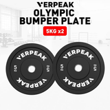 VERPEAK Black Bumper weight plates-Olympic (5kgx2) VP-WP-100-FP / VP-WP-100-LX