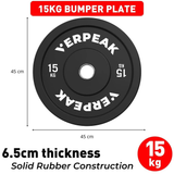 VERPEAK Black Bumper weight plates-Olympic (20kgx1) VP-WP-103-FP / VP-WP-103-LX