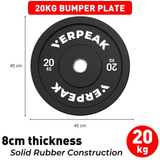 VERPEAK Black Bumper weight plates-Olympic (25kgx1) VP-WP-104-FP / VP-WP-104-LX