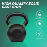 Verpeak Cast Iron Kettlebell 24kg Green VP-KB-123-AC