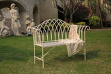 White Lavinia Iron Outdoor Bench