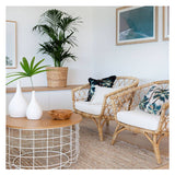 Cushion Cover-Coastal Fringe Natural-Palm Trees Natural-60cm x 60cm