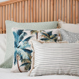 Cushion Cover-With Piping-Palm Trees Natural-45cm x 45cm