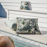 Cushion Cover-With Piping-Palm Trees Natural-45cm x 45cm