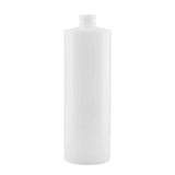 1x 1L Clear HDPE Round Bottle + 28/410 Caps - Empty Plastic Food Storage