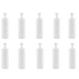 10x 1L Clear HDPE Round Bottle + 28/410 Caps - Empty Plastic Food Storage