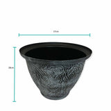 Large Flower Pot Embossed Plastic Outdoor Home Garden Plant Pots Random Colour