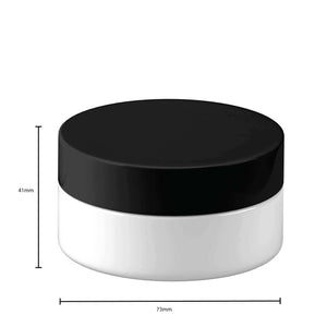 5x 100g Plastic Cosmetic Jar + Lids - Empty White Cream Container