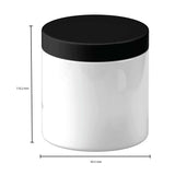 5x 600g Plastic Cosmetic Jar + Lids - Empty White Cream Container