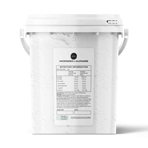 800g Micronised L-Glutamine Powder - Pure Protein Supplement Bucket