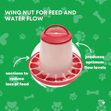 6Kg Automatic Chicken Feeder - Plastic Poultry Chook Hen Feeding Seed Bucket