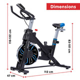 PowerTrain RX-600 Exercise Spin Bike Cardio Cycle - Blue