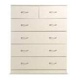 Sarantino Tallboy Dresser 6 Chest Of Drawers Cabinet 85 X 39.5 X 105 - White