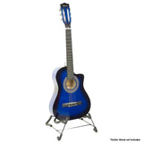 Karrera 38in Cutaway Acoustic Guitar with guitar bag - Blue Burst