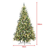 Christabelle 1.2m Pre Lit LED Christmas Tree Decor with Pine Cones Xmas Decorations