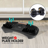 Powertrain  48KG Adjustable Dumbbell Set With Stand - Gold