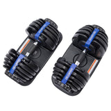 Powertrain 2x 24kg Adjustable Dumbbell Home Gym Set