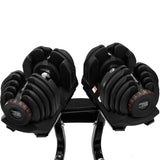 Powertrain 2x 40kg Powertrain Adjustable Dumbbells with Stand