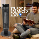 Pronti Electric Tower Heater 2000W Remote Portable - Black