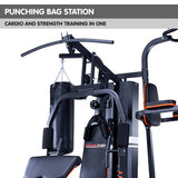 Powertrain Multi Station Home Gym 158lb Weights Punching Bag