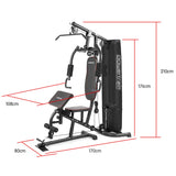 Powertrain Multi Station Home Gym with 45kg Weights Preacher Curl Pad